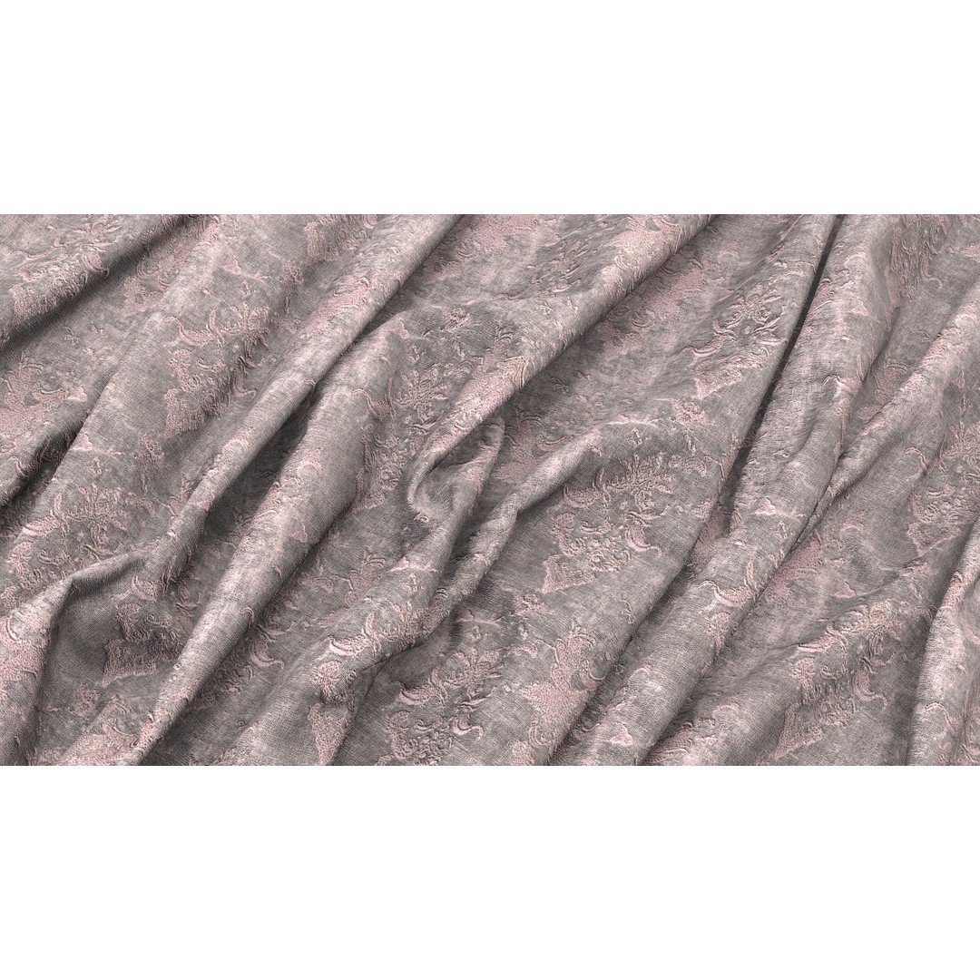 Embroidery Fabric 3D Model – 4K Seamless PBR Textures, PNG - View 10