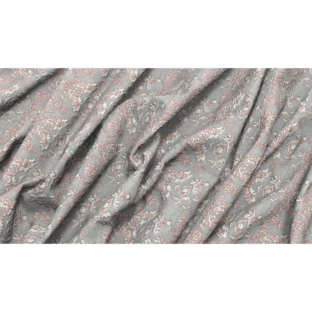 Embroidery Fabric 3D Model – 4K Seamless PBR Textures, PNG - View 12