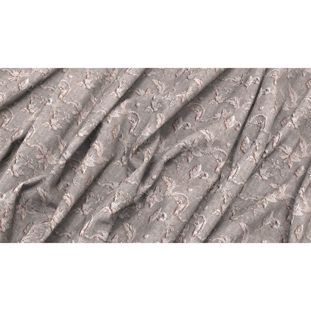 Embroidery Fabric 3D Model – 4K Seamless PBR Textures, PNG - View 14