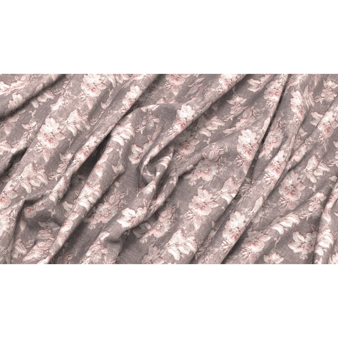 Embroidery Fabric 3D Model – 4K Seamless PBR Textures, PNG - View 15