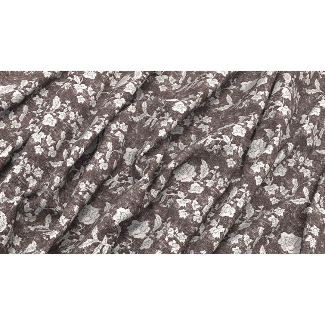Embroidery Fabric 3D Model – 4K Seamless PBR Textures, PNG - View 16