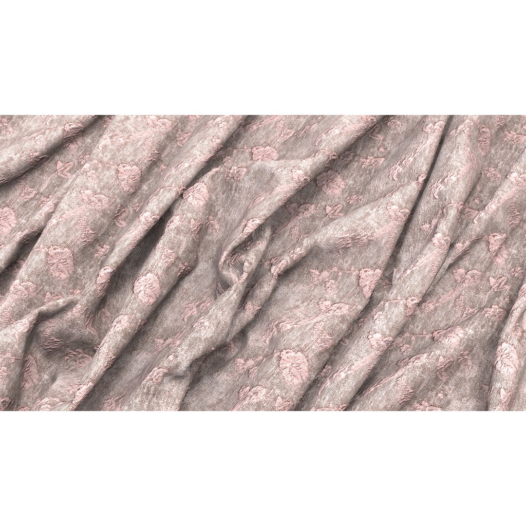 Embroidery Fabric 3D Model – 4K Seamless PBR Textures, PNG - View 6