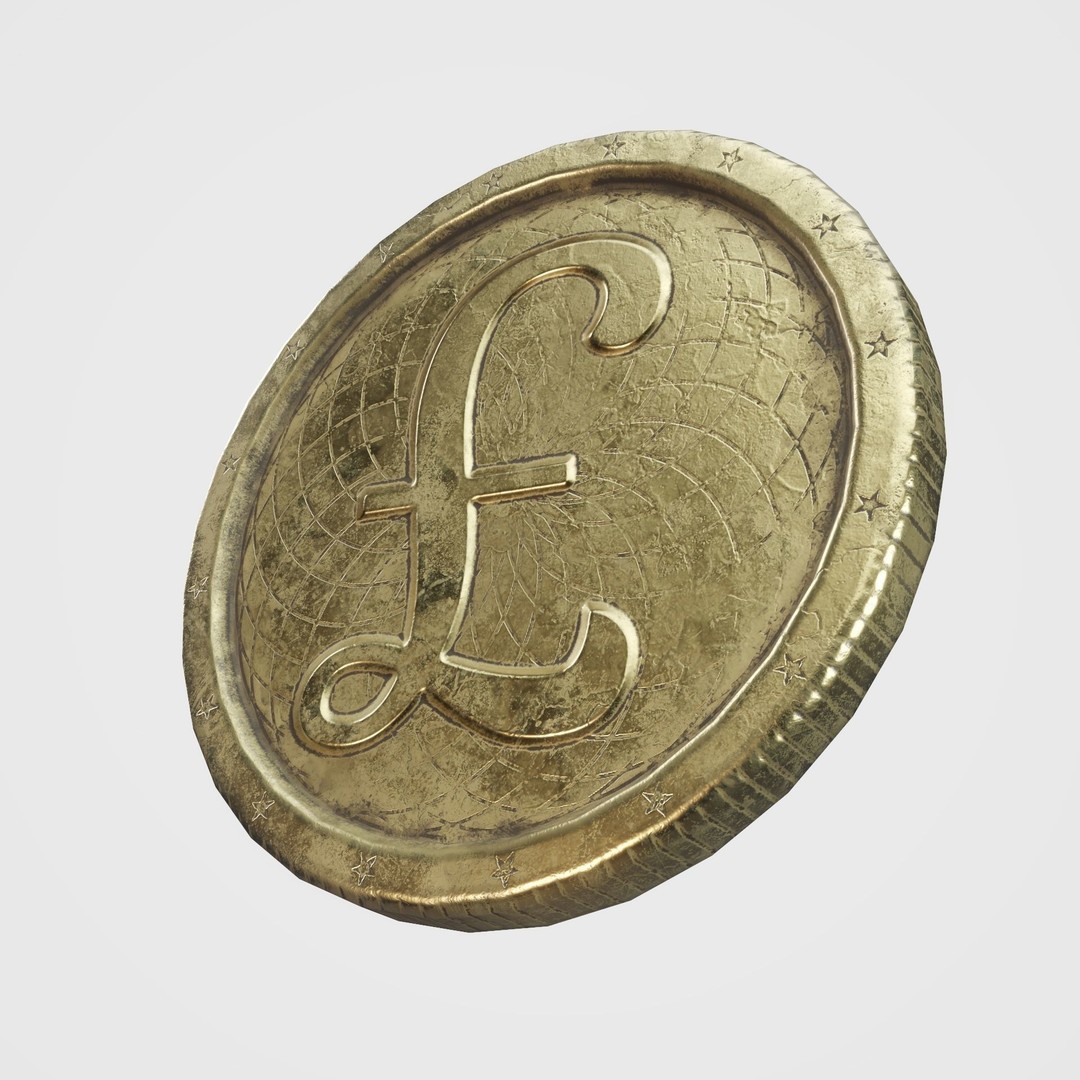 Old Gold Coin 3D Model – Low Poly PBR Asset with 10 Textures - View 14