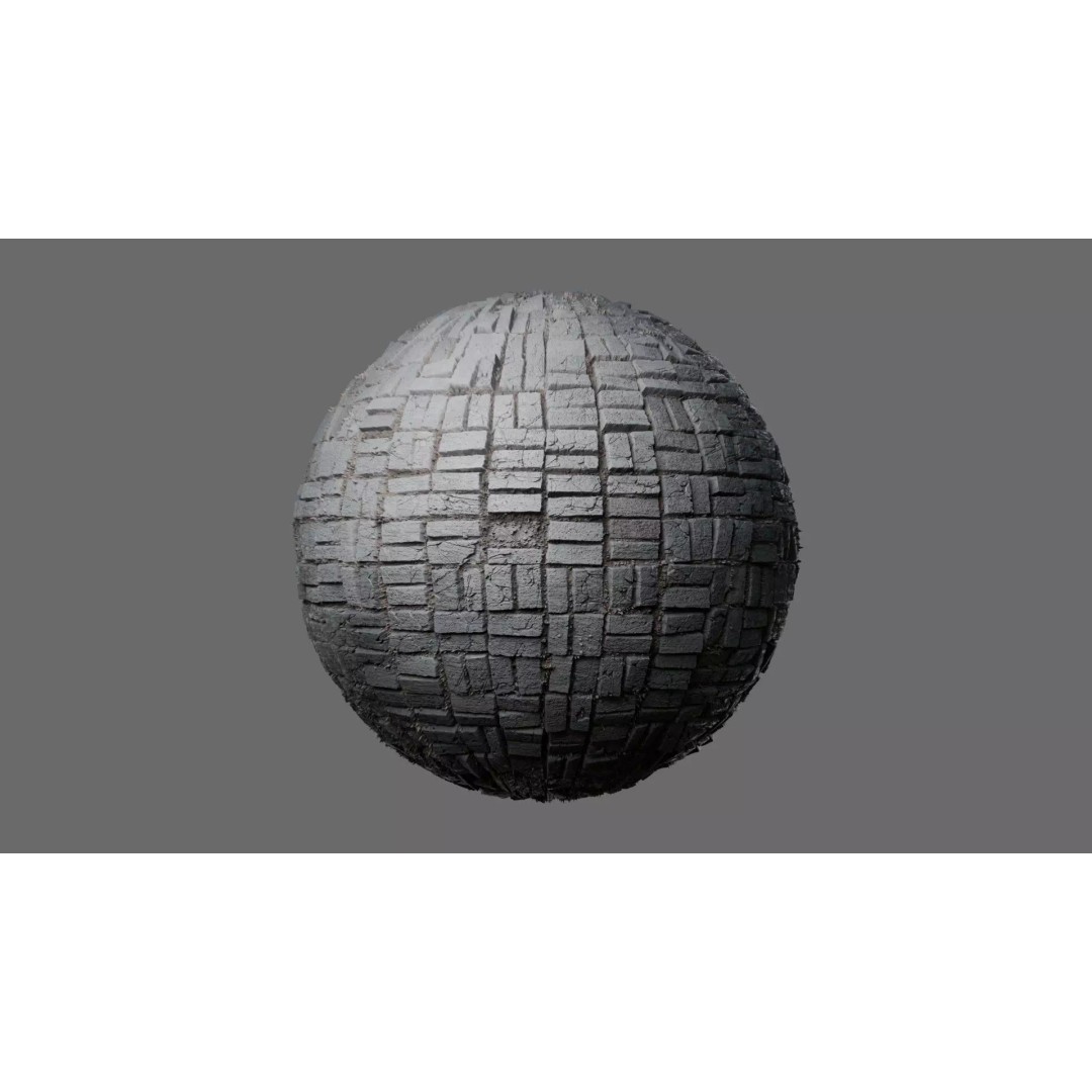 Brick Tile Stone Pavers 3D Model – Seamless PBR Texture for Archviz - View 2