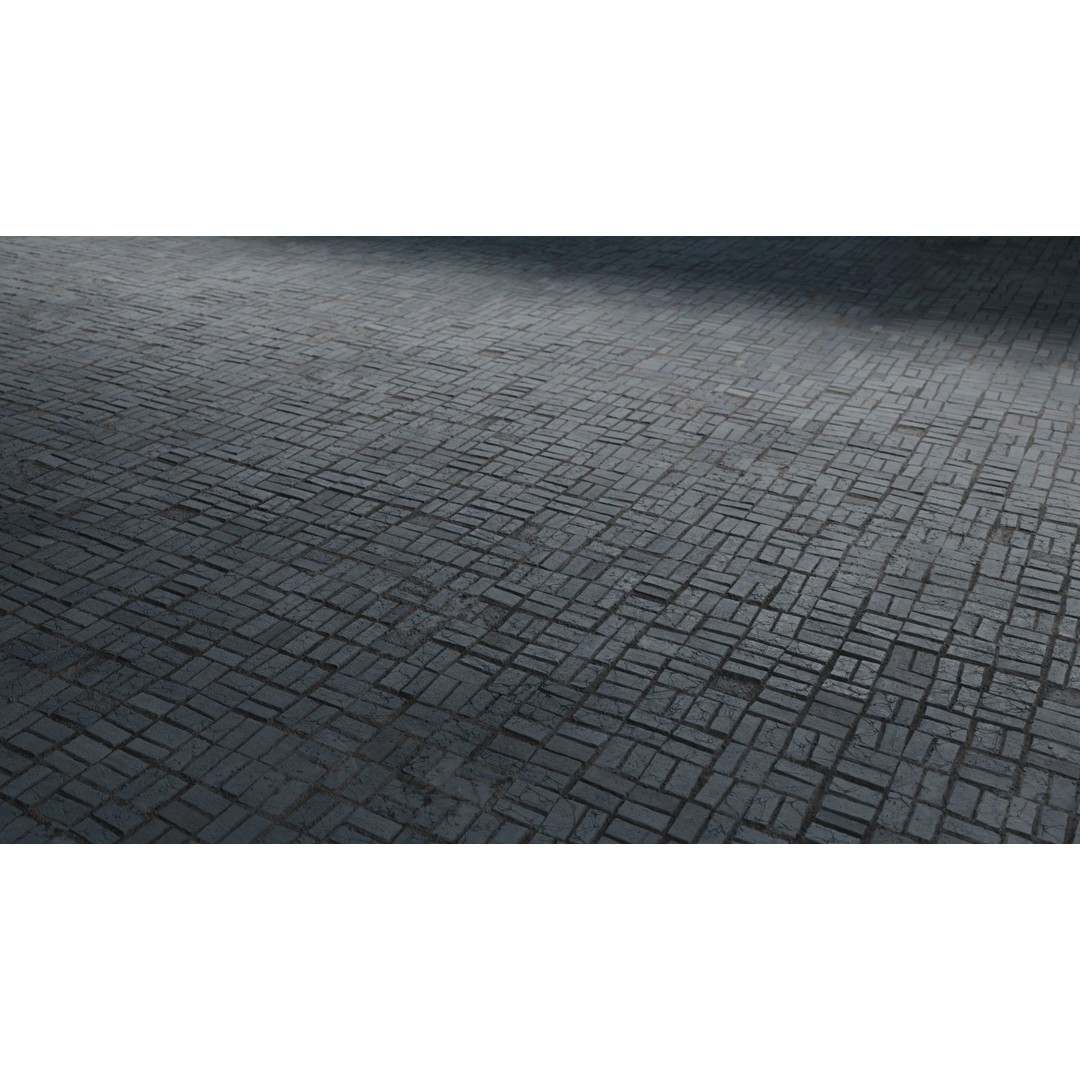 Brick Tile Stone Pavers 3D Model – Seamless PBR Texture for Archviz - View 3