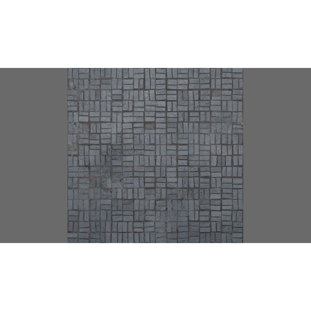 Brick Tile Stone Pavers 3D Model – Seamless PBR Texture for Archviz - View 5
