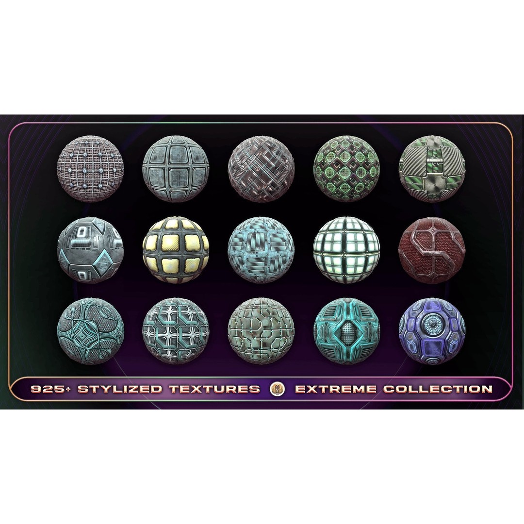 Extreme Texture Collection 3D Model – 925 Stylized PBR Textures - View 27