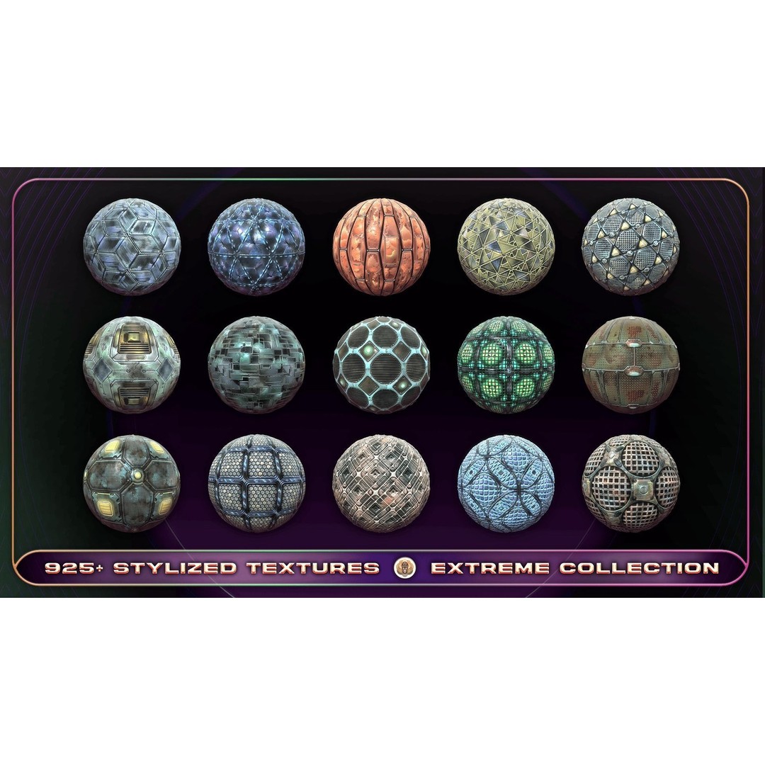 Extreme Texture Collection 3D Model – 925 Stylized PBR Textures - View 28