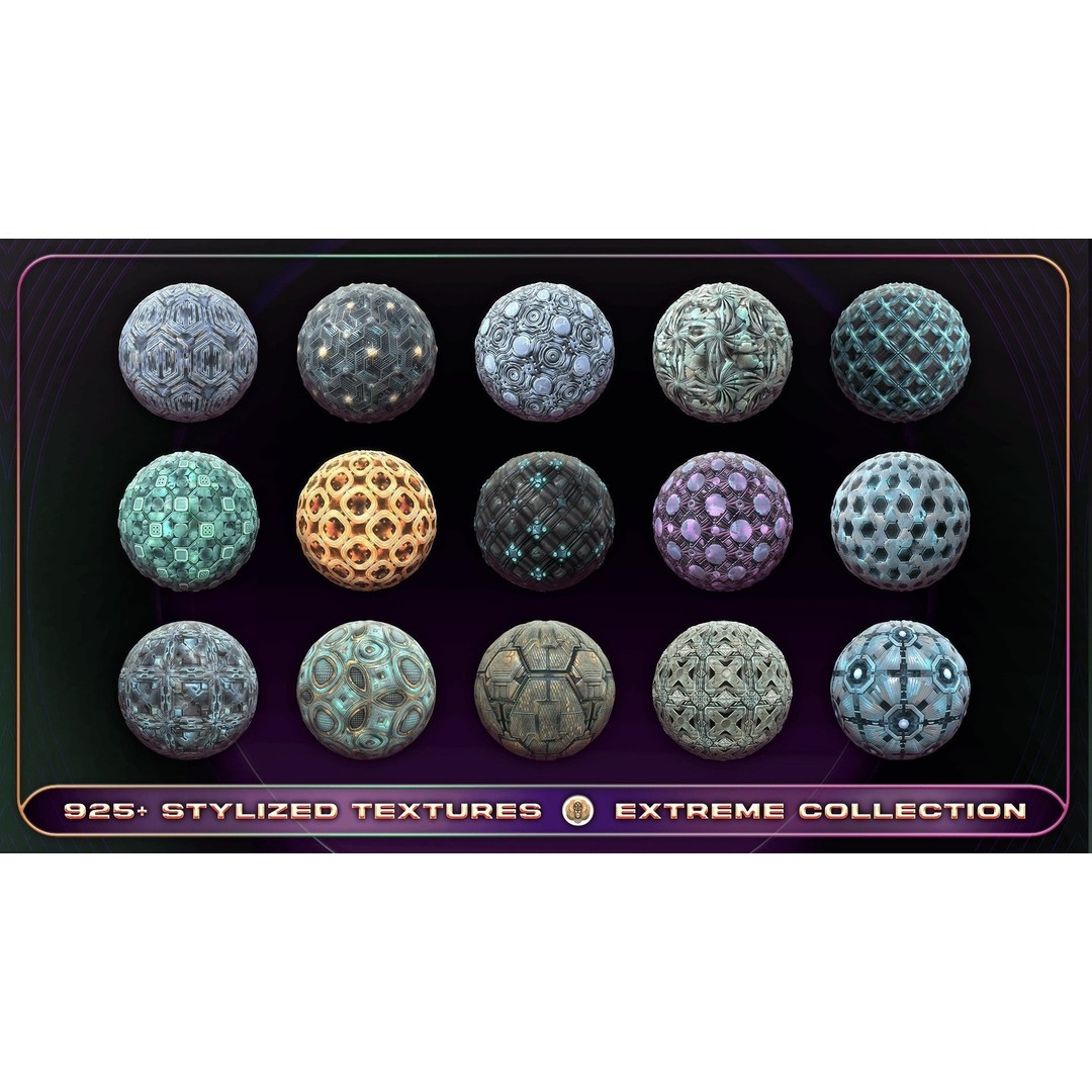 Extreme Texture Collection 3D Model – 925 Stylized PBR Textures - View 29