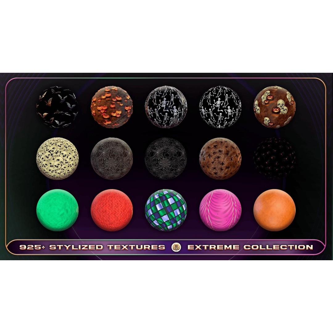Extreme Texture Collection 3D Model – 925 Stylized PBR Textures - View 41