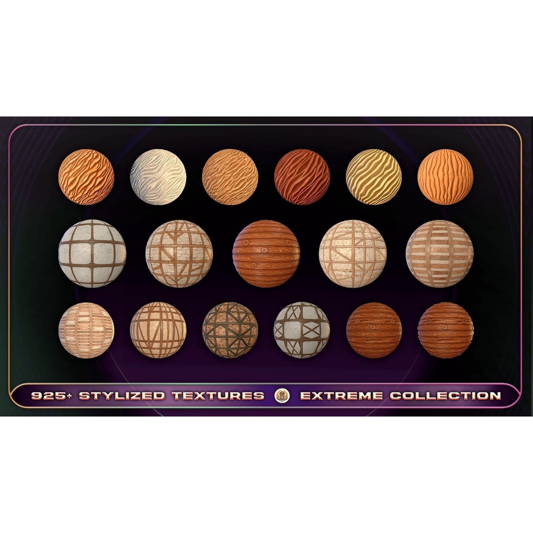 Extreme Texture Collection 3D Model – 925 Stylized PBR Textures - View 45