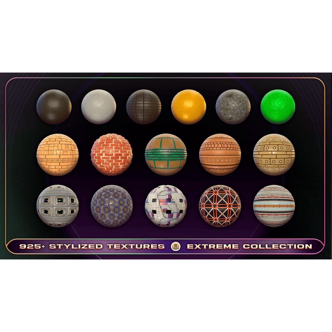 Extreme Texture Collection 3D Model – 925 Stylized PBR Textures - View 46