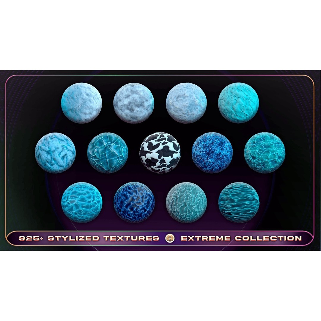 Extreme Texture Collection 3D Model – 925 Stylized PBR Textures - View 54
