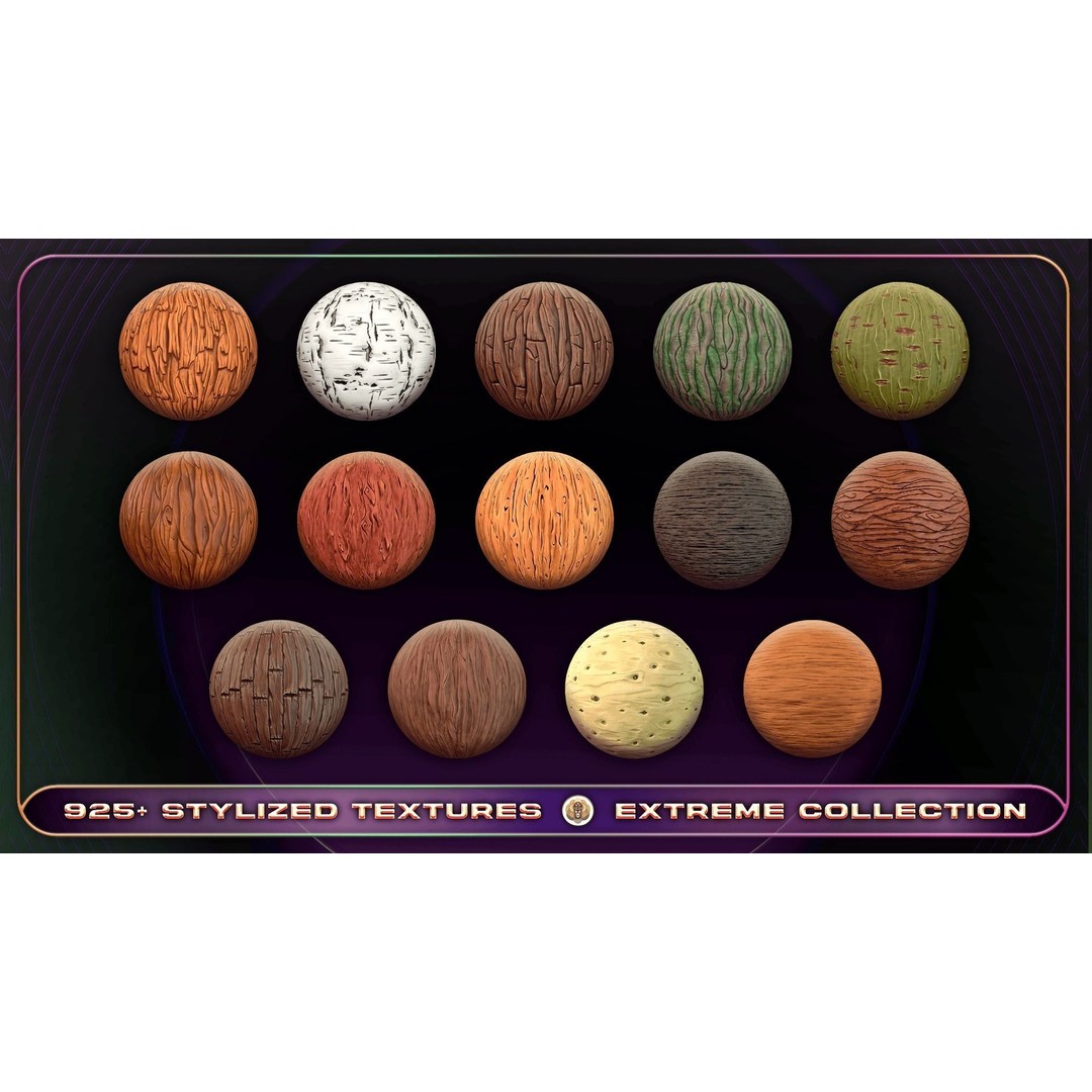 Extreme Texture Collection 3D Model – 925 Stylized PBR Textures - View 55