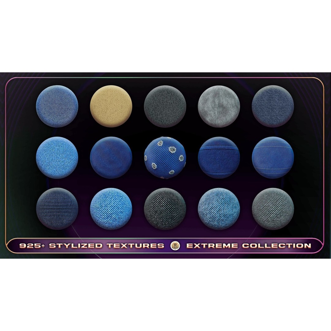 Extreme Texture Collection 3D Model – 925 Stylized PBR Textures - View 57