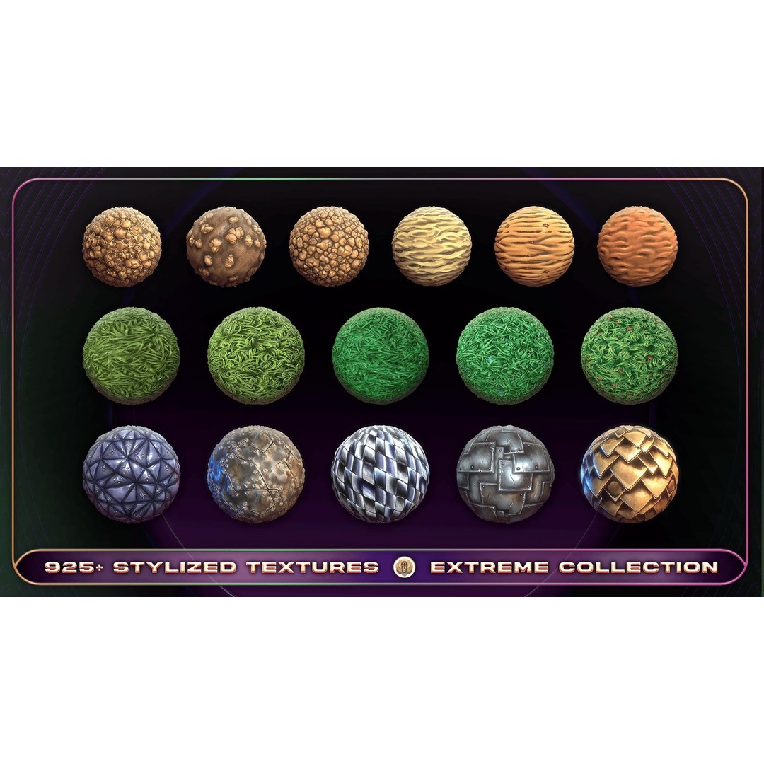 Extreme Texture Collection 3D Model – 925 Stylized PBR Textures - View 58
