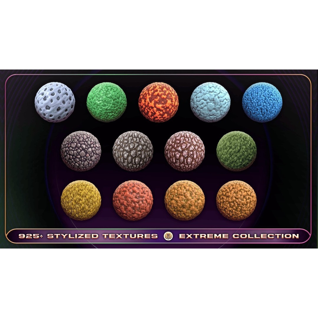 Extreme Texture Collection 3D Model – 925 Stylized PBR Textures - View 60