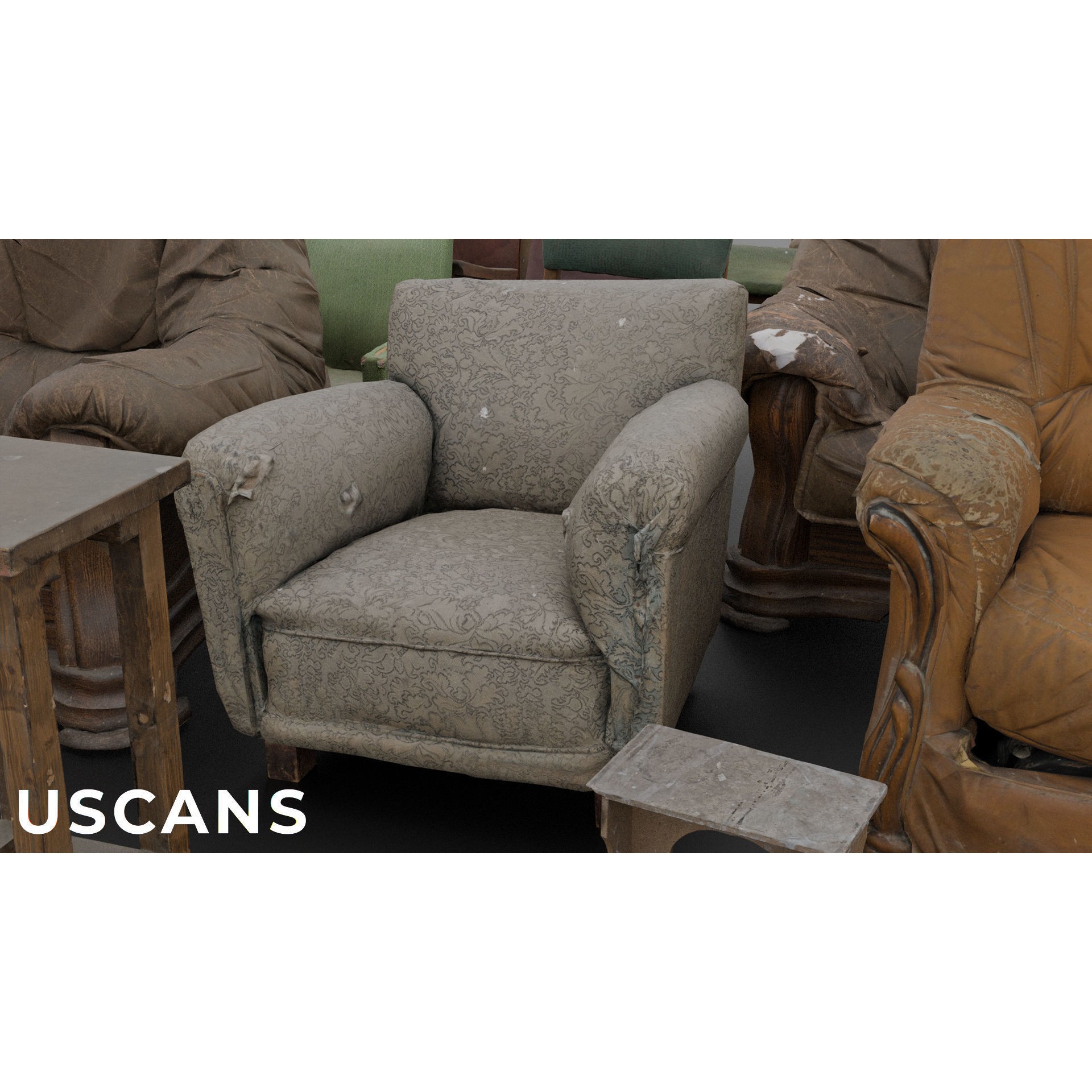 USCANS ChairsAndCouches - Low-Poly Game-Ready 3D Model - View 10