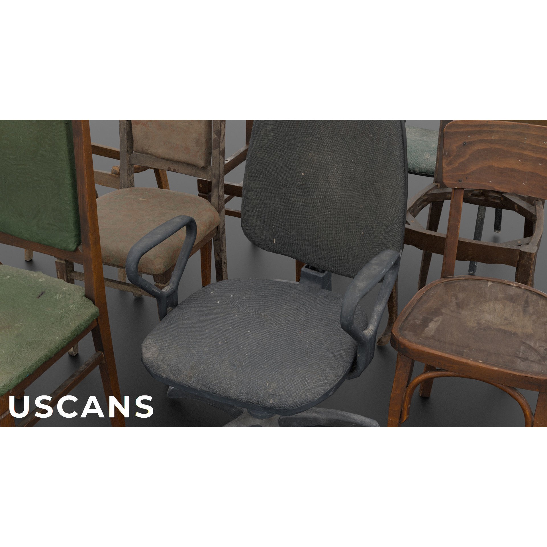 USCANS ChairsAndCouches - Low-Poly Game-Ready 3D Model - View 12