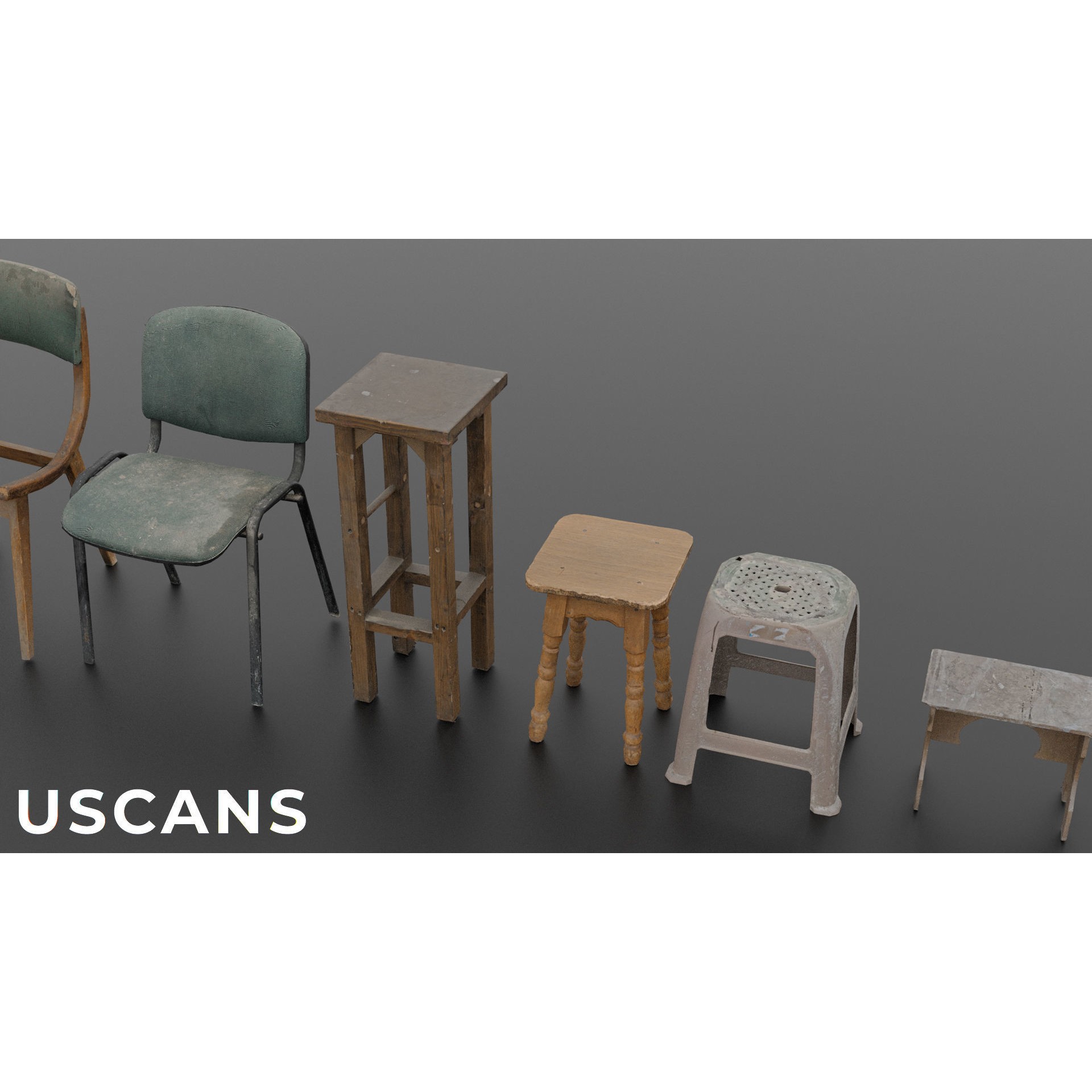 USCANS ChairsAndCouches - Low-Poly Game-Ready 3D Model - View 15