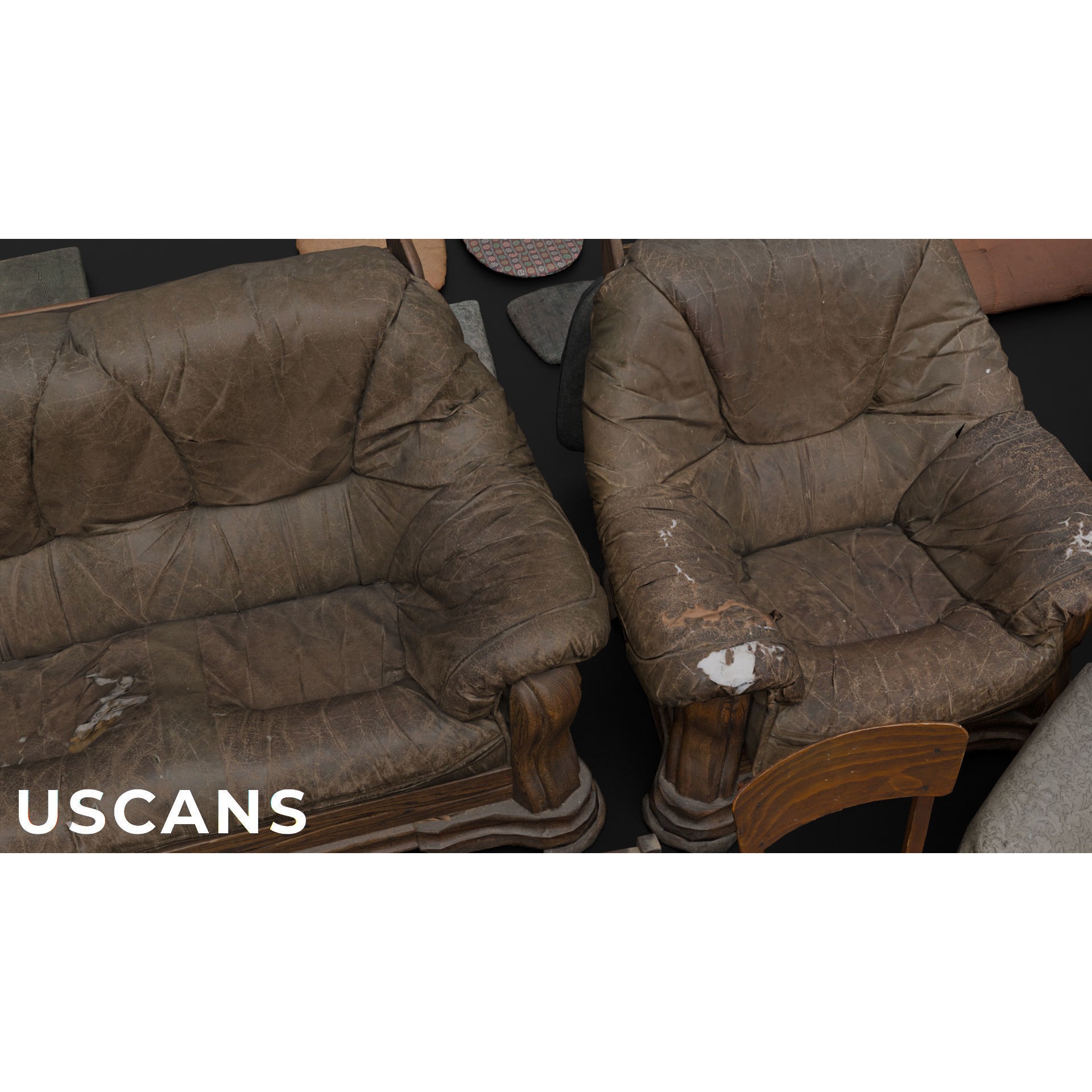 USCANS ChairsAndCouches - Low-Poly Game-Ready 3D Model - View 16
