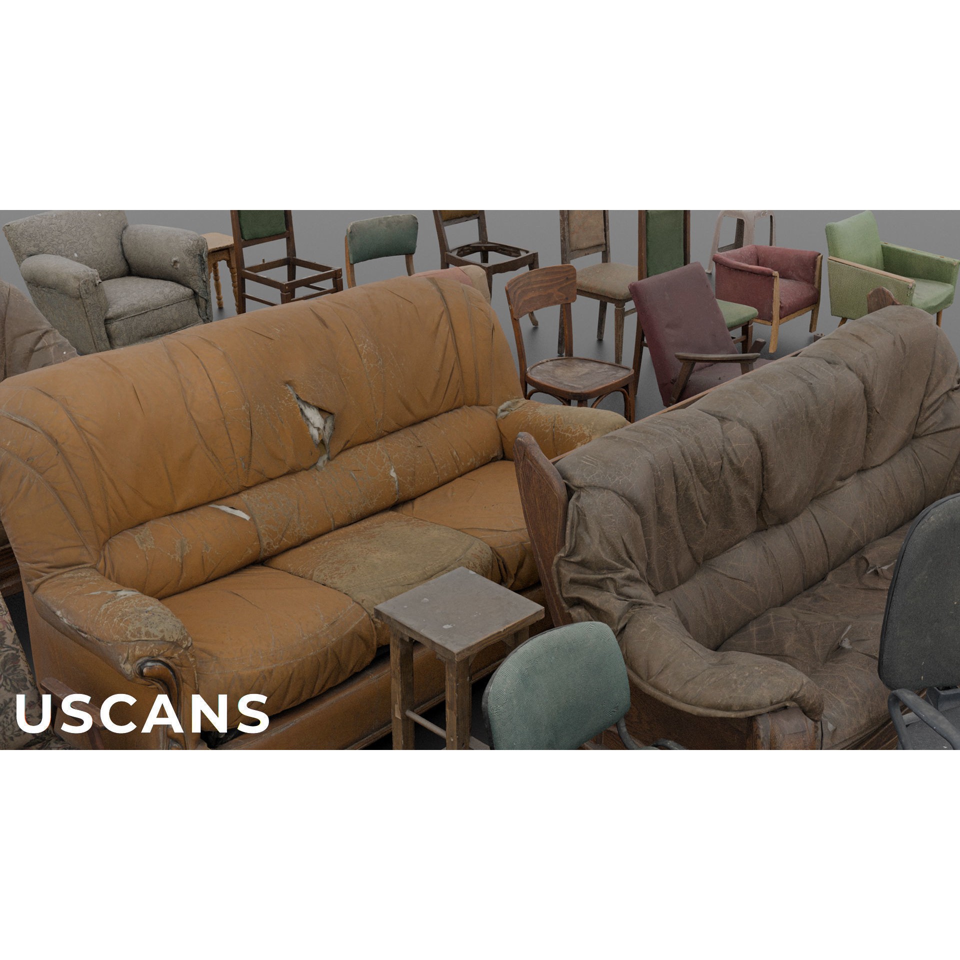 USCANS ChairsAndCouches - Low-Poly Game-Ready 3D Model - View 8