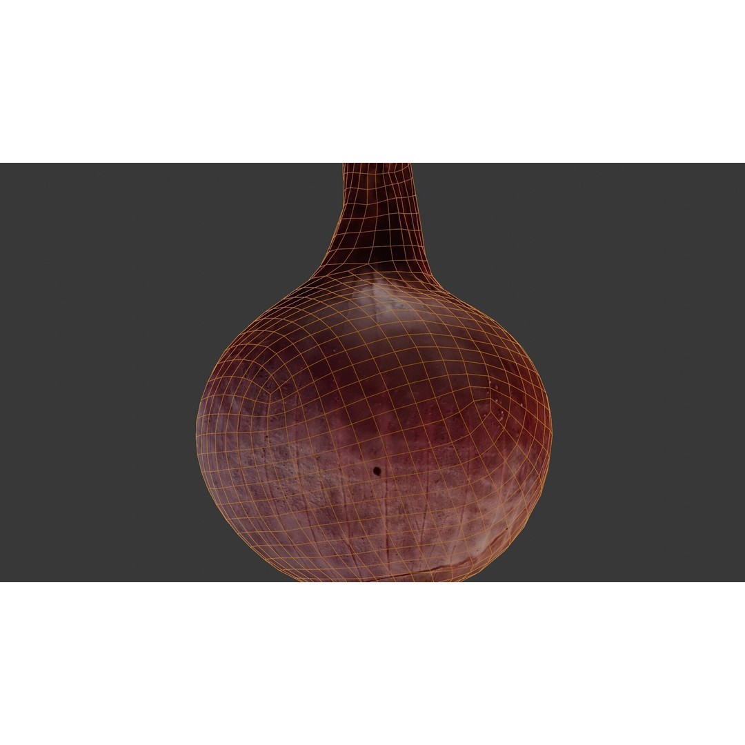 Red Onion 3D Model – Low Poly Game Asset with PBR Textures - View 4