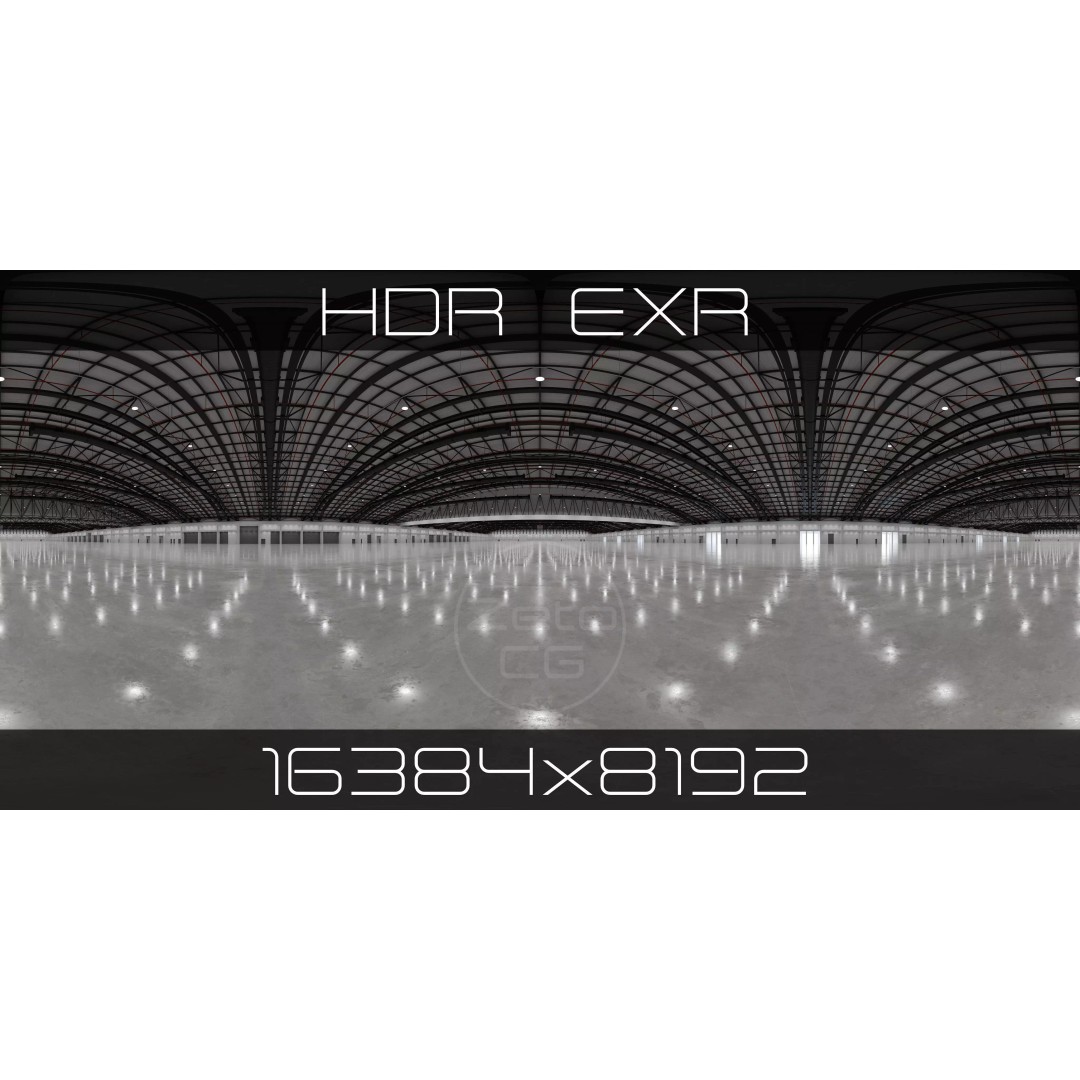 HDRI Exhibition Hall Interior 3D Model – High Resolution Textures, EXR & HDR - View 2