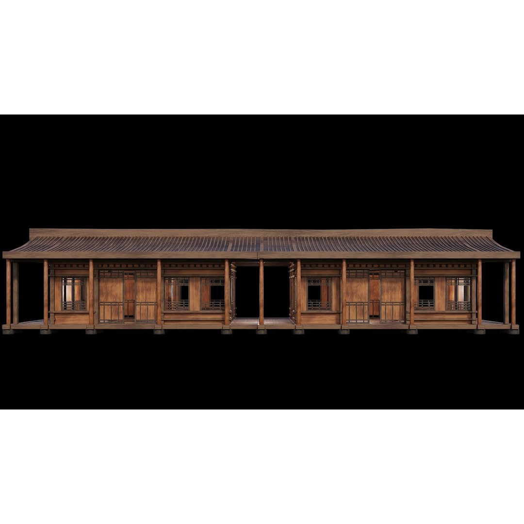Medieval Houses 3D Model – Low Poly Game Ready with 4K Textures, FBX - View 4