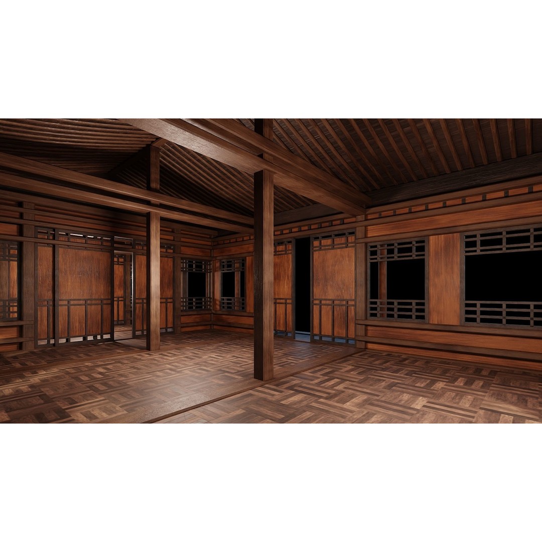 Medieval Houses 3D Model – Low Poly Game Ready with 4K Textures, FBX - View 5