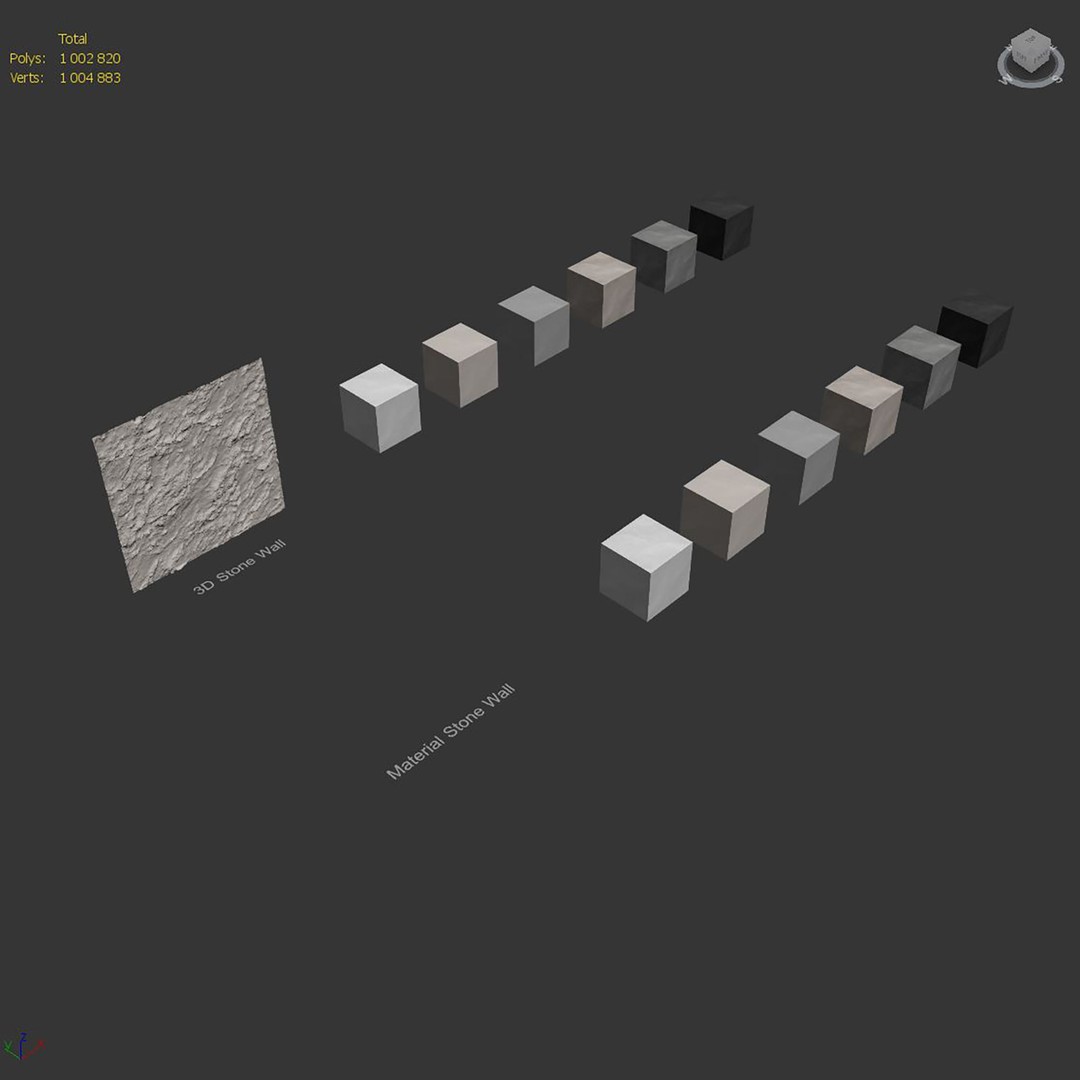 Stone Wall 3D Model – High-Quality PBR Textures, FBX, OBJ - View 9