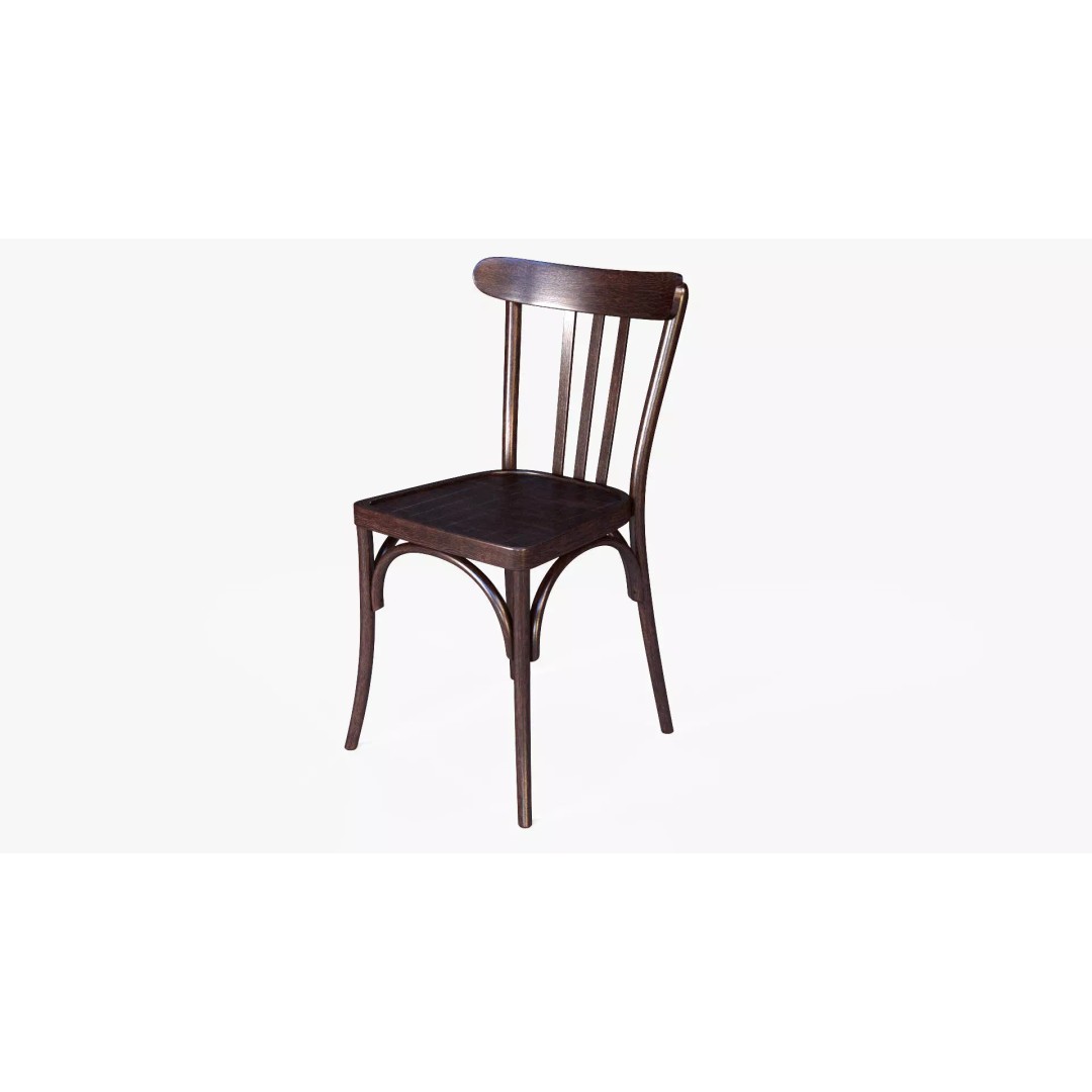 French Table and Chair 3D Model – Low Poly PBR Asset, FBX, OBJ - View 3