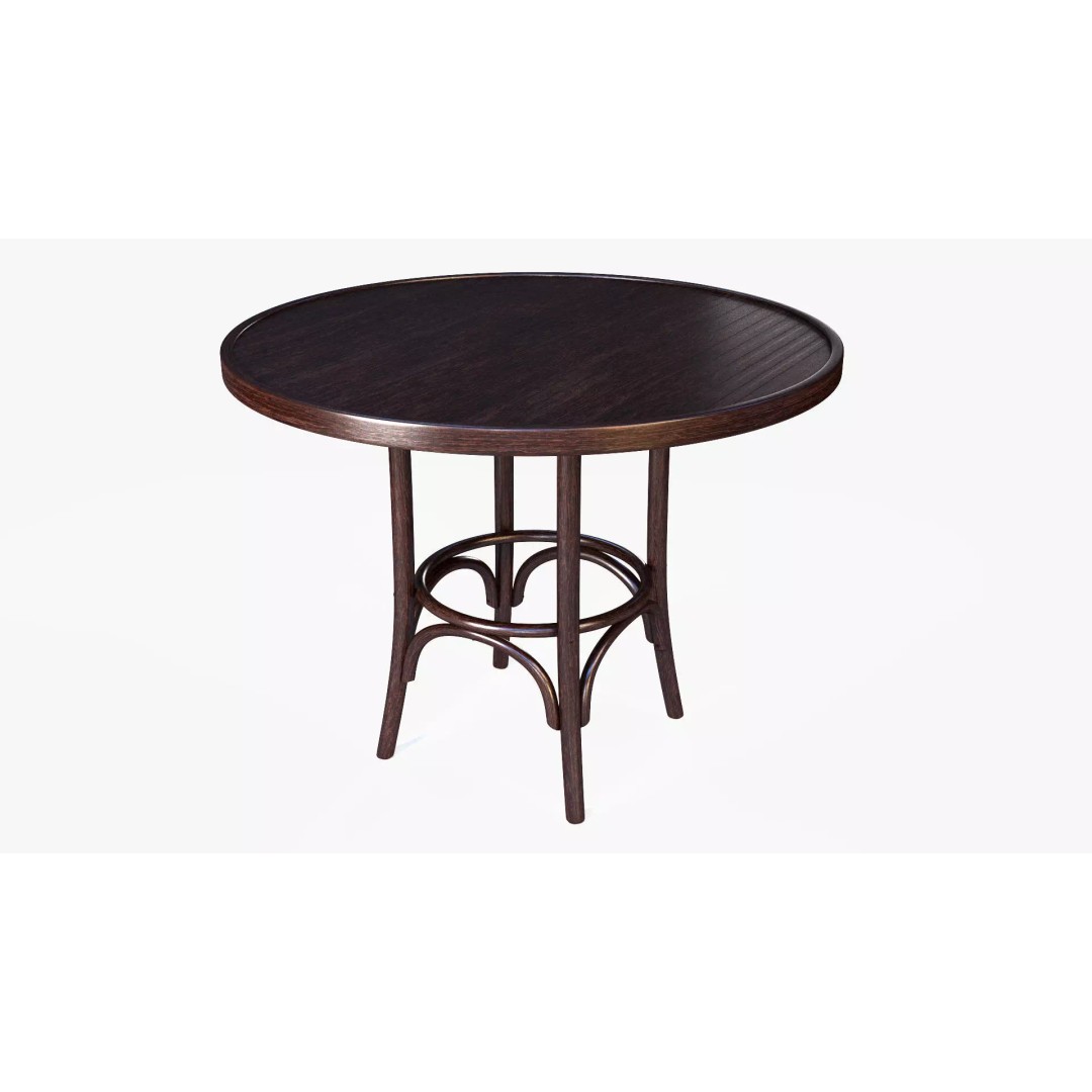 French Table and Chair 3D Model – Low Poly PBR Asset, FBX, OBJ - View 4