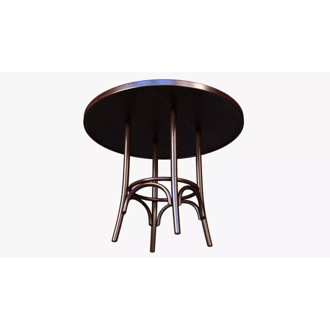 French Table and Chair 3D Model – Low Poly PBR Asset, FBX, OBJ - View 5