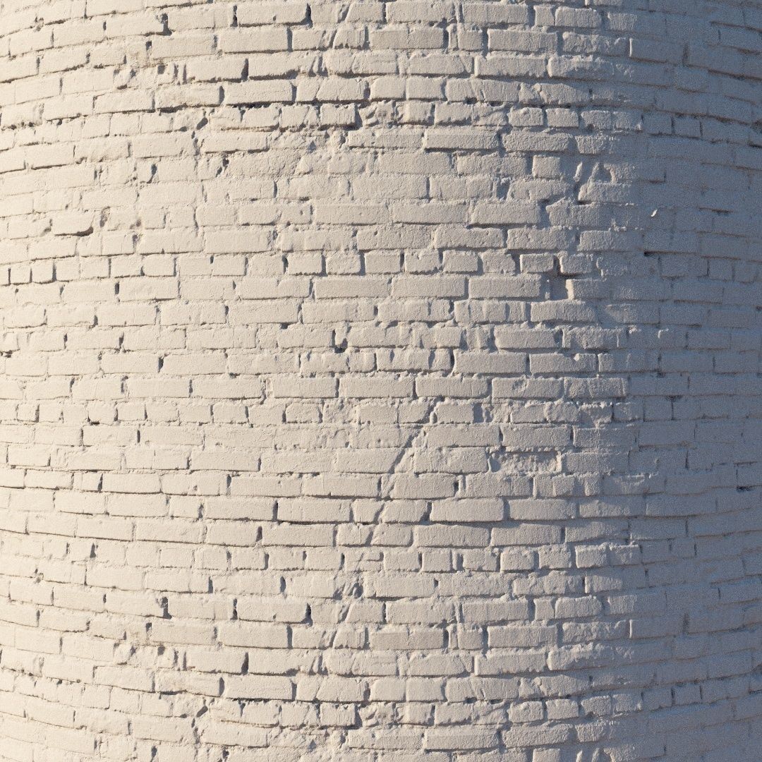 Damaged Brick Wall 3D Model – PBR Texture, FBX Format - View 10