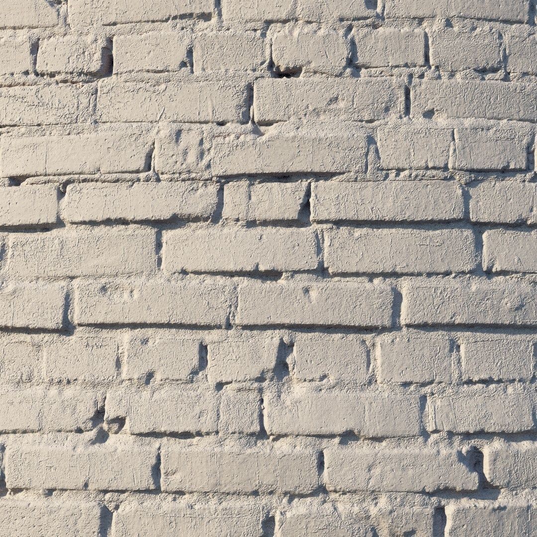 Damaged Brick Wall 3D Model – PBR Texture, FBX Format - View 7