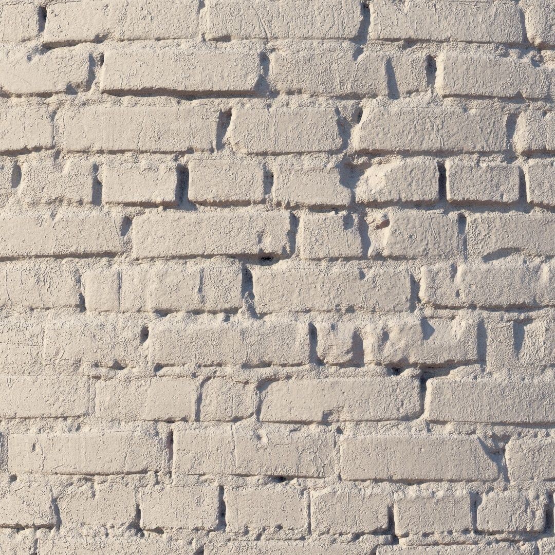 Damaged Brick Wall 3D Model – PBR Texture, FBX Format - View 9