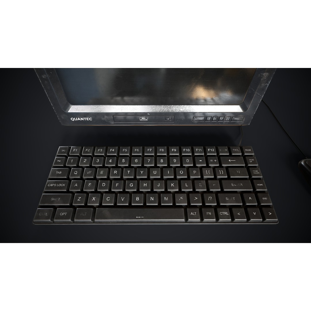 Retro Portable Computer 3D Model – Low Poly Game Asset, PBR Textures - View 11