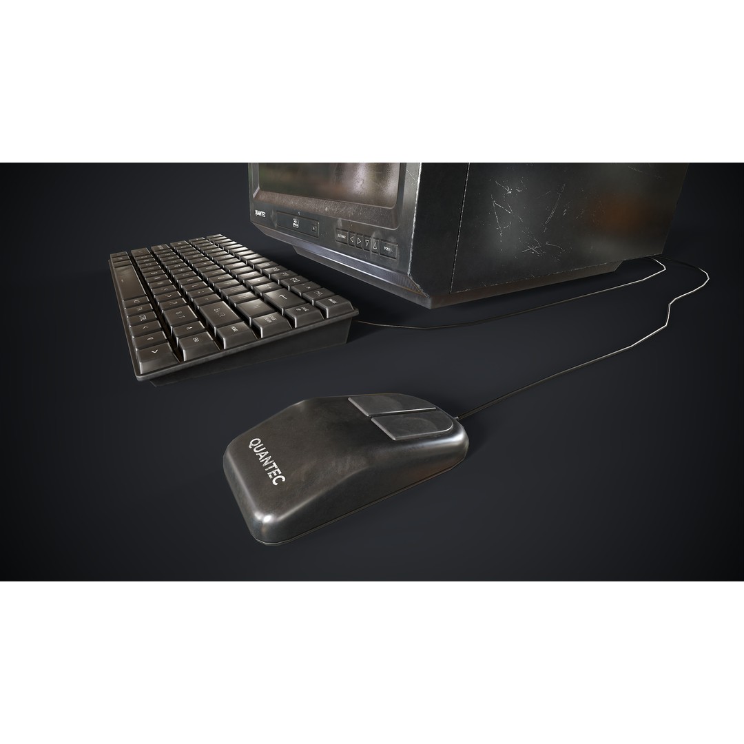 Retro Portable Computer 3D Model – Low Poly Game Asset, PBR Textures - View 12