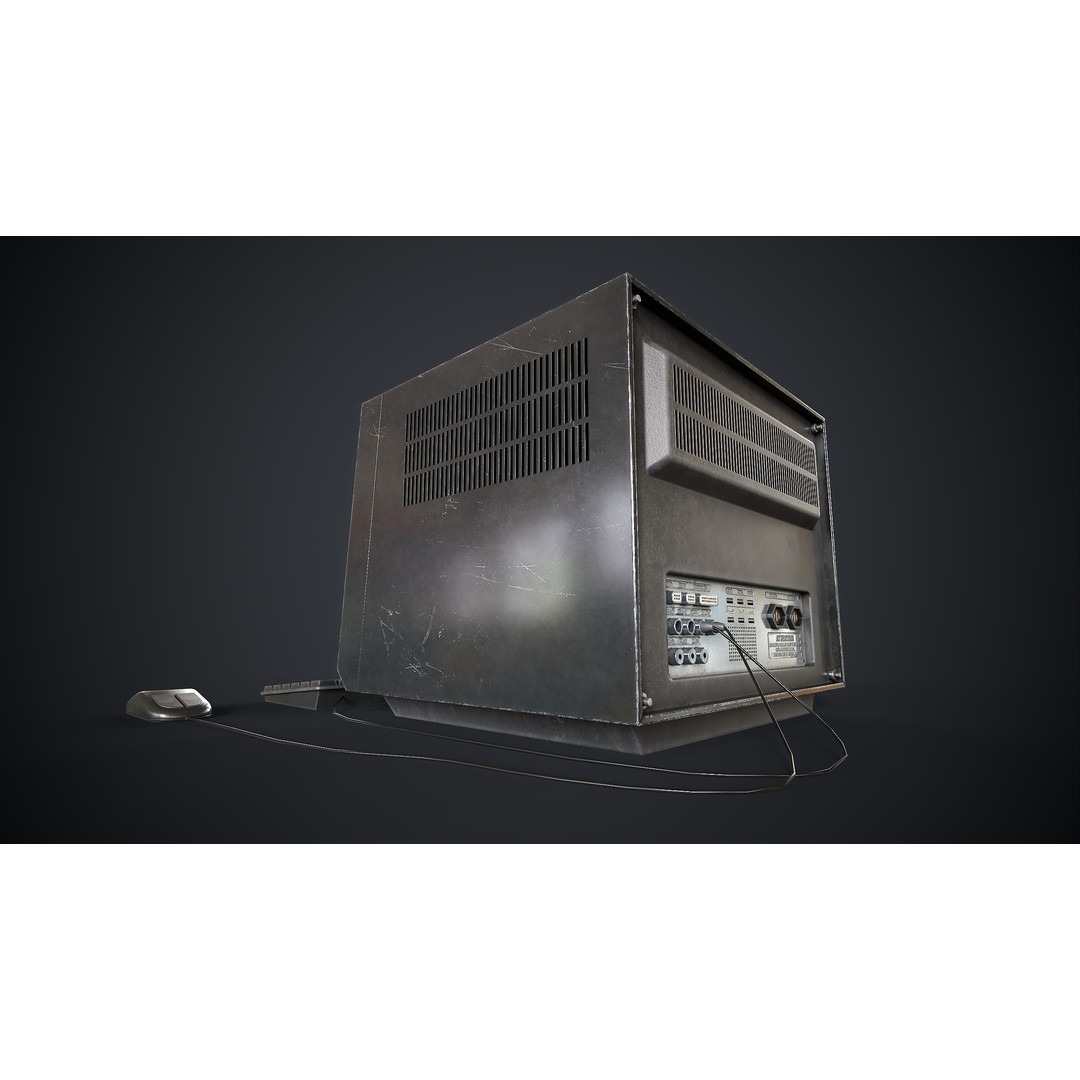 Retro Portable Computer 3D Model – Low Poly Game Asset, PBR Textures - View 14