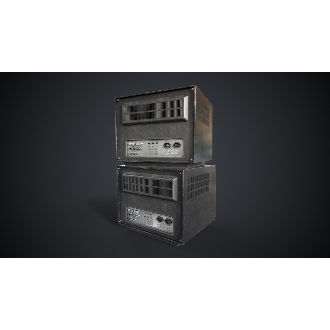 Retro Portable Computer 3D Model – Low Poly Game Asset, PBR Textures - View 16