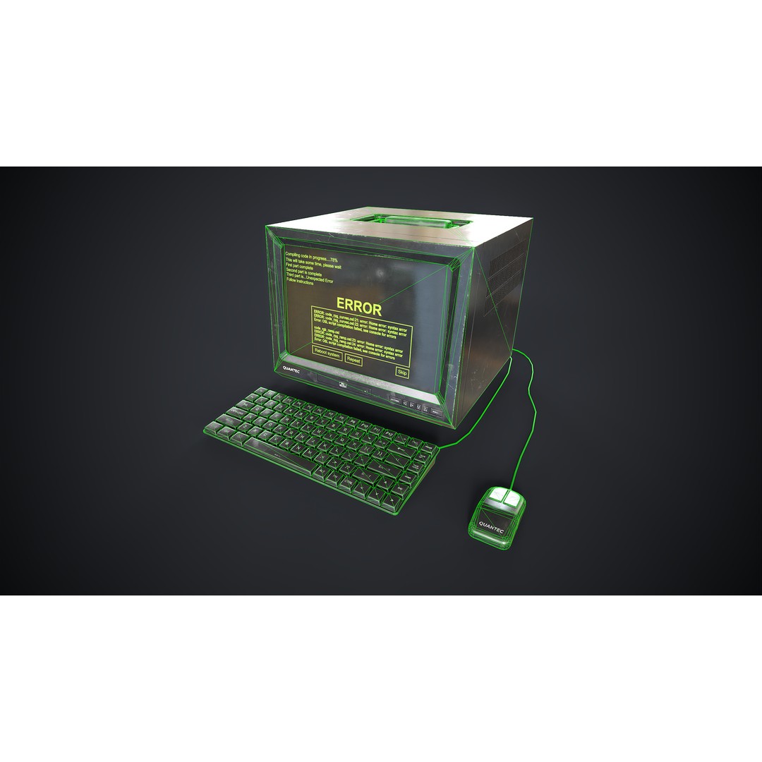 Retro Portable Computer 3D Model – Low Poly Game Asset, PBR Textures - View 17