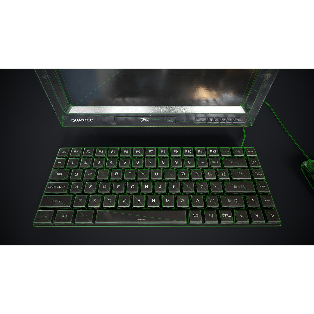 Retro Portable Computer 3D Model – Low Poly Game Asset, PBR Textures - View 18