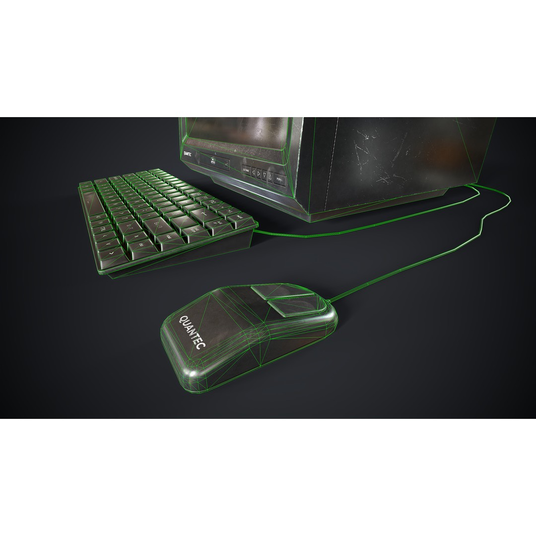 Retro Portable Computer 3D Model – Low Poly Game Asset, PBR Textures - View 19