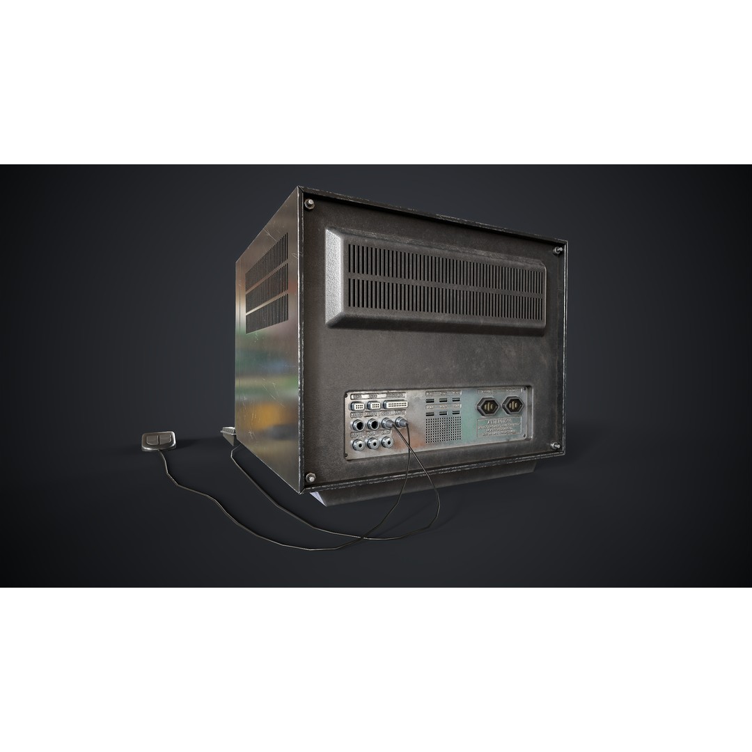Retro Portable Computer 3D Model – Low Poly Game Asset, PBR Textures - View 5
