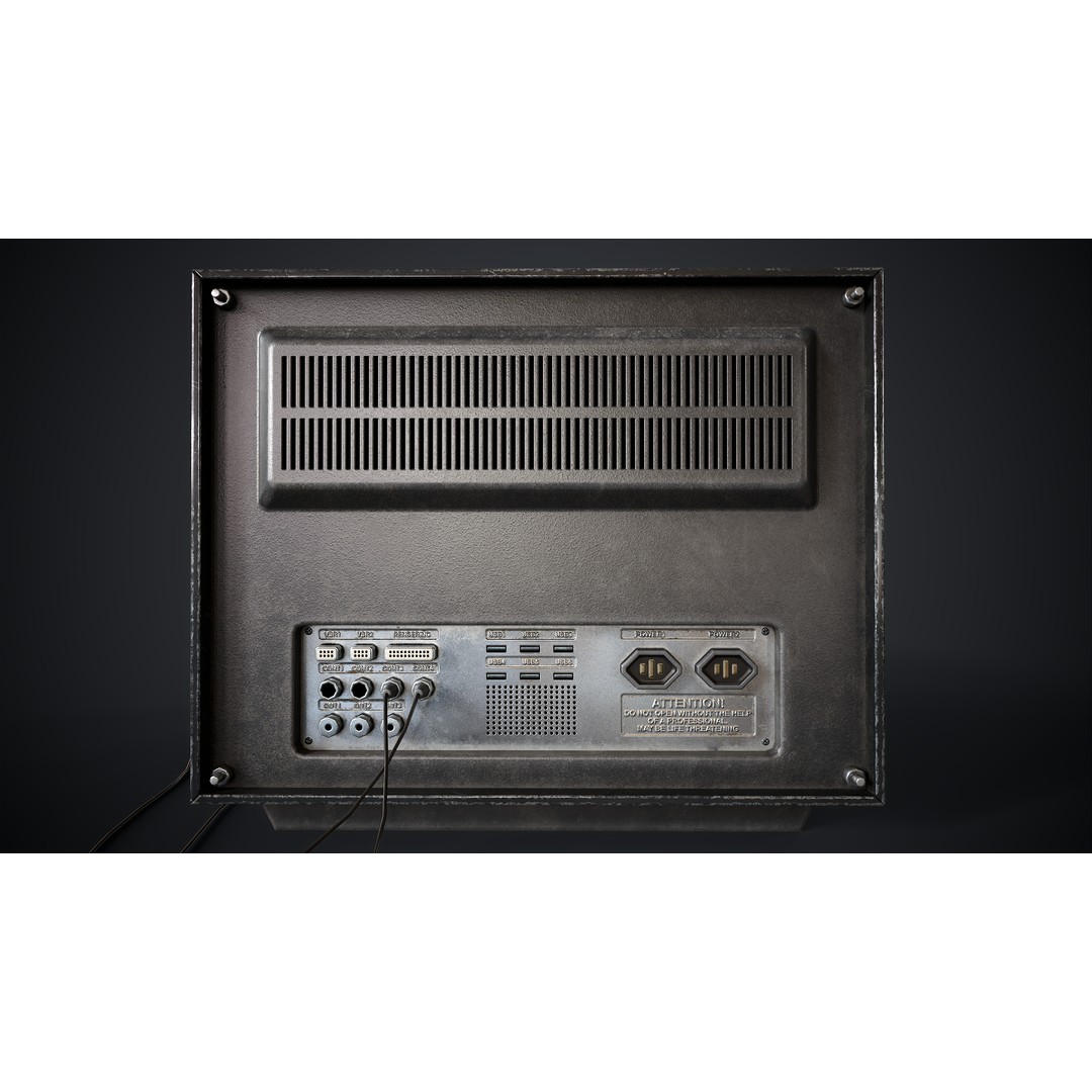 Retro Portable Computer 3D Model – Low Poly Game Asset, PBR Textures - View 6