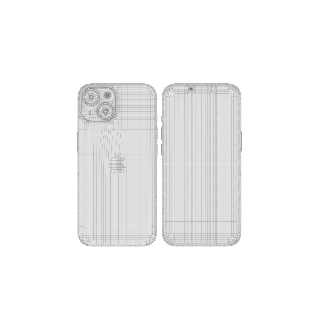 Apple iPhone 14 3D Model – Realistic Mobile Device, PBR, Blender, FBX
