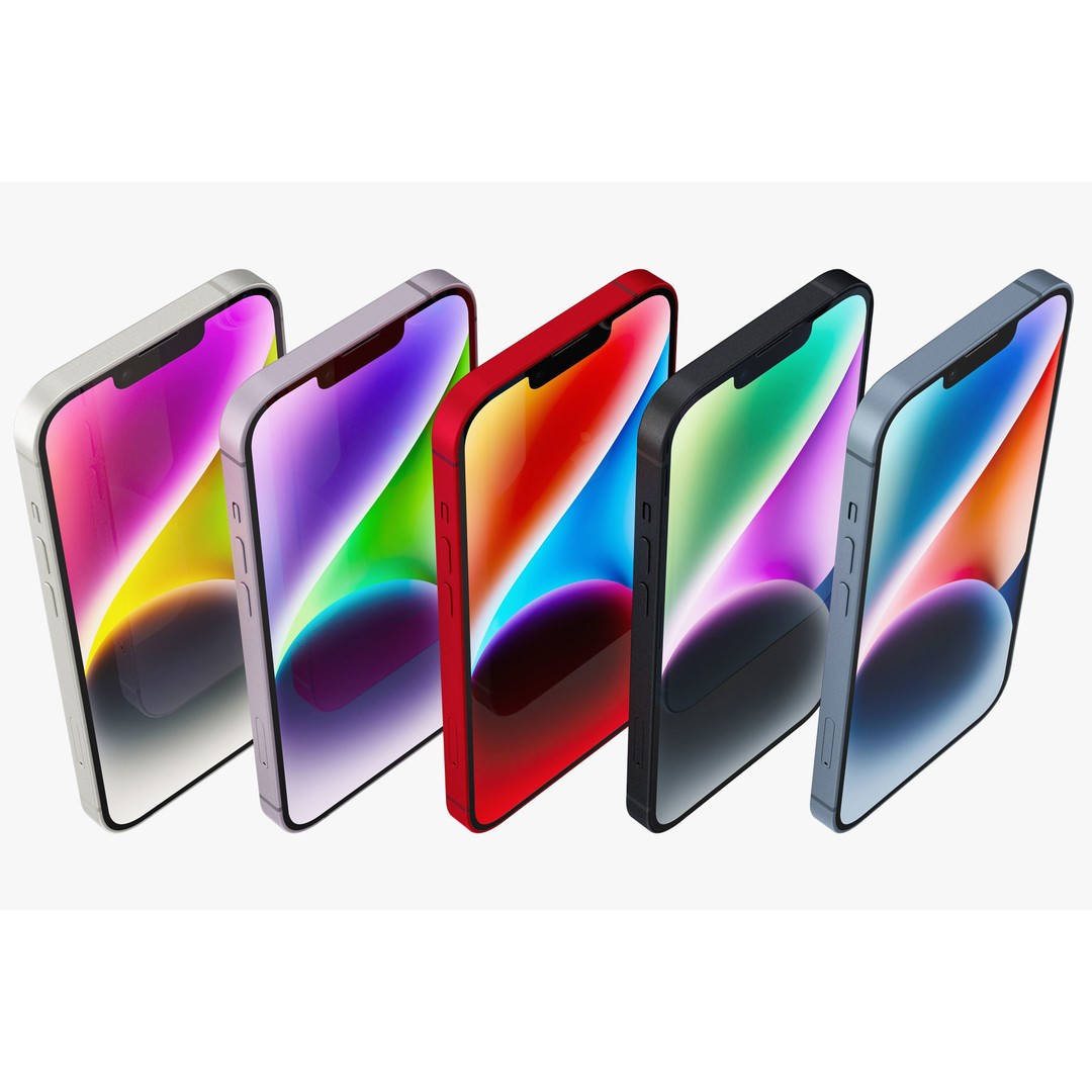 Apple iPhone 14 3D Model – Realistic Mobile Device, PBR, Blender, FBX - View 12