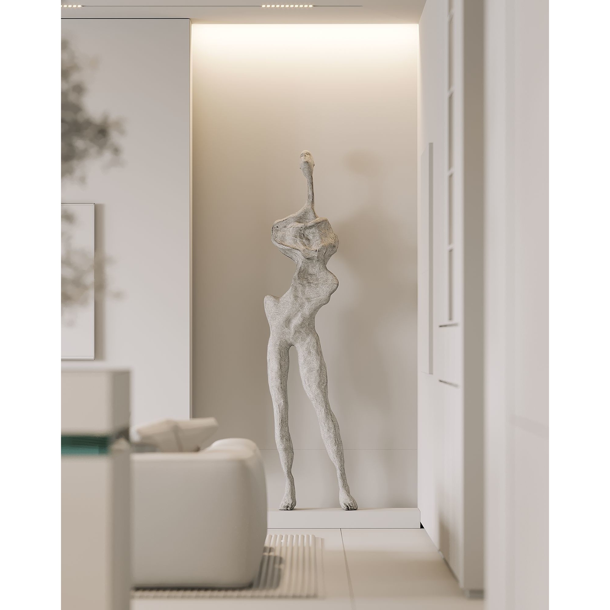 AR-22045 Case Study - Living Room-Kitchen-Hallway 3D Model