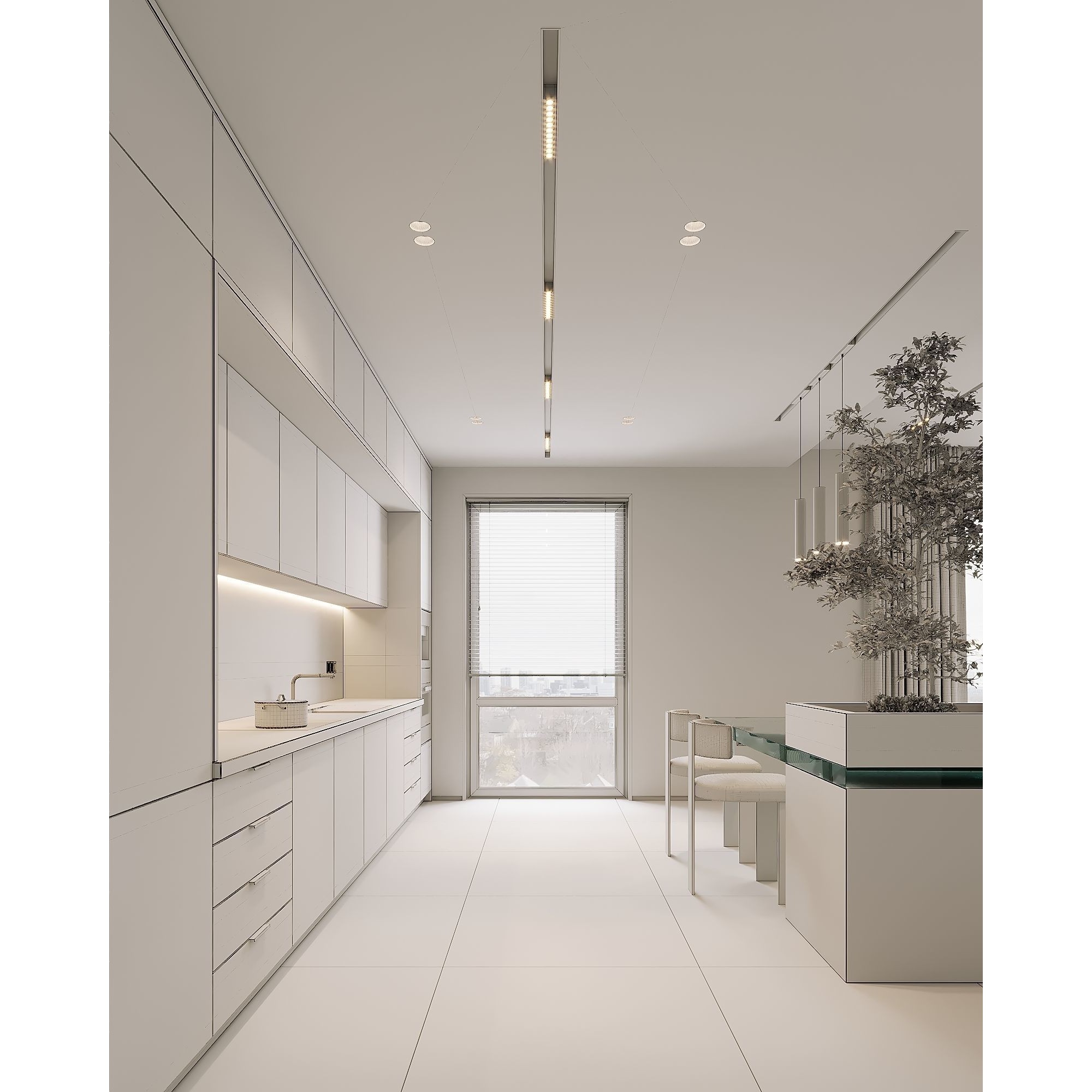 AR-22045 Case Study - Living Room-Kitchen-Hallway 3D Model - View 26